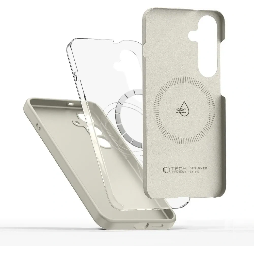 Hurtownia GSM - Tech-Protect Folyékony Szilikon MagSafe Samsung Galaxy S25 Kozmikus Latte - THP3780 - {ean13} - Hurt