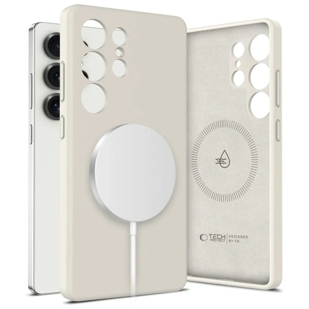 Hurtownia GSM - Tech-Protect Folyékony Szilikon MagSafe Samsung Galaxy S25 Ultra Kozmikus Latte - THP3781 - {ean13} - Hurt