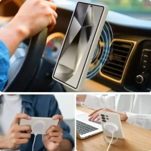 Etui Tech-Protect Liquid Silicone MagSafe Samsung Galaxy S25 Ultra Cosmic Latte