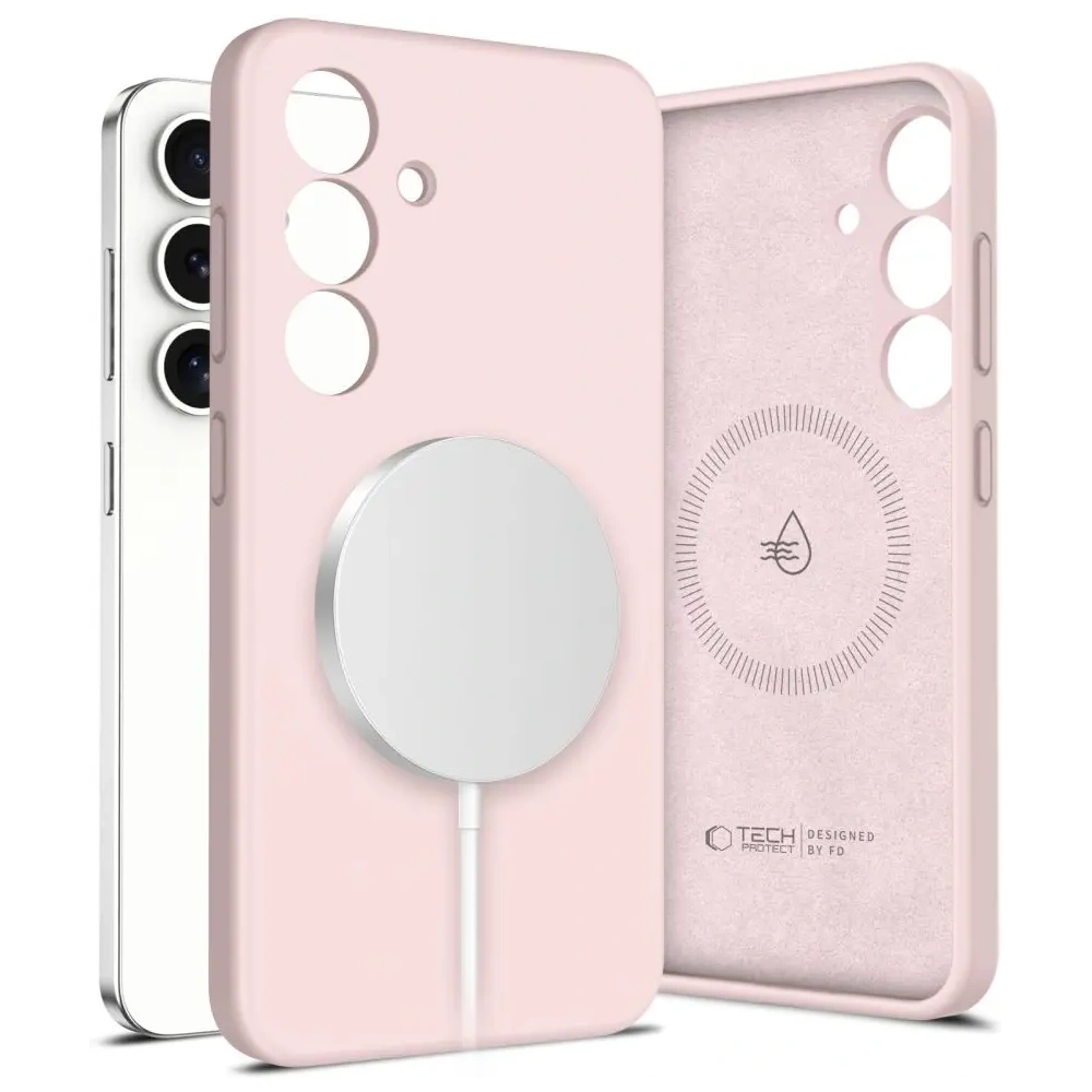 Hurtownia GSM - Etui Tech-Protect Liquid Silicone MagSafe Samsung Galaxy S25 Pink Pearl - THP3782 - {ean13} - Hurt
