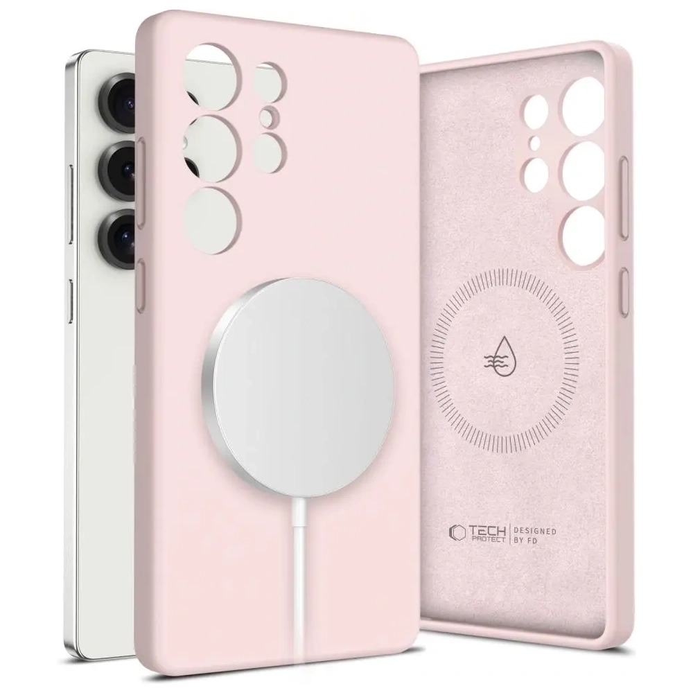 Hurtownia GSM - Tech-Protect Silicon lichid MagSafe Samsung Galaxy S25 Ultra Perlă roz - THP3783 - {ean13} - Hurt