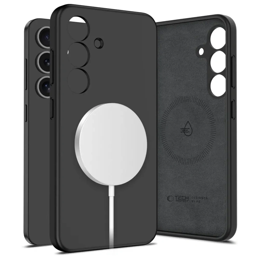 Hurtownia GSM - Tech-Protect Folyékony Szilikon MagSafe Samsung Galaxy S25+ Plus Fekete - THP3788 - {ean13} - Hurt