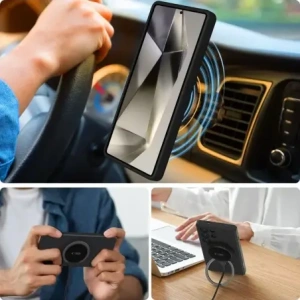 Etui Tech-Protect Liquid Silicone MagSafe Samsung Galaxy S25 Ultra Black