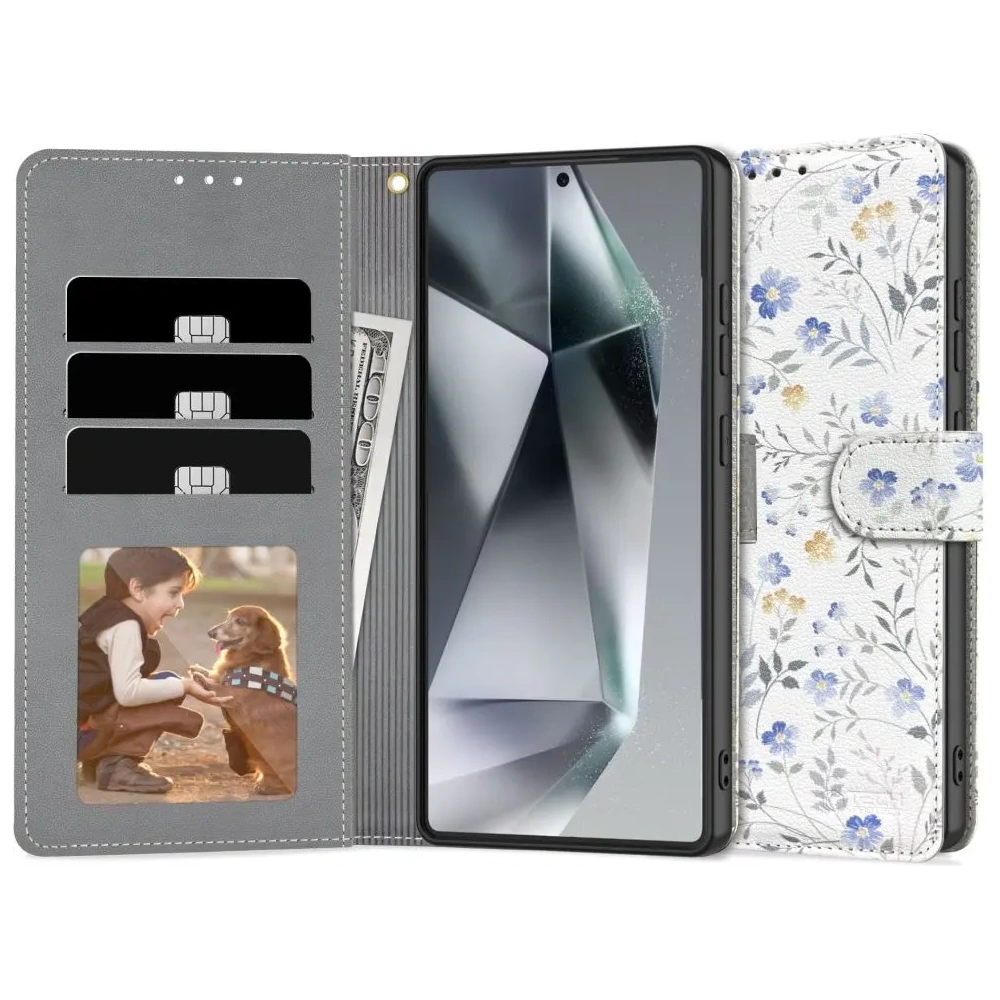 Hurtownia GSM - Tech-Protect Portofel Samsung Galaxy S25 Flori de Primăvară - THP3797 - {ean13} - Hurt