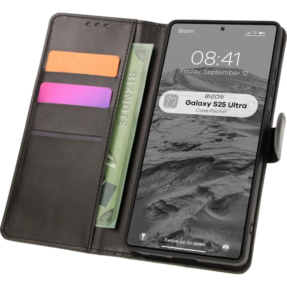 Hurtownia GSM - Bizon Case Pocket Samsung Galaxy S25 Ultra negru - BIZ8122 - {ean13} - Hurt