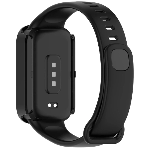 Etui ze szkłem do zegarka Bizon Case+Glass Watch do Xiaomi Smart Band 9 Active / Redmi Band 3 czarne