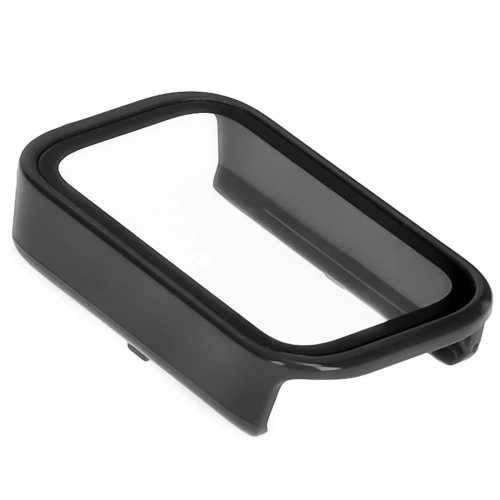 Etui ze szkłem do zegarka Bizon Case+Glass Watch do Xiaomi Smart Band 9 Active / Redmi Band 3 czarne