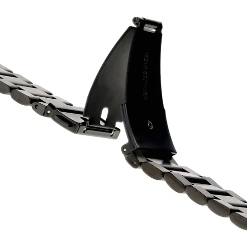 Pasek ze stali nierdzewnej Bizon Strap Watch Aura do Samsung Galaxy Fit 3 czarny