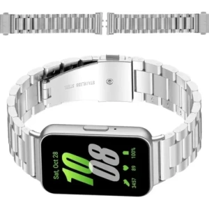 Wholesale Bizon Strap Watch Aura Samsung Galaxy Fit 3 silver - BIZ8127 - {ean13} - Hurt