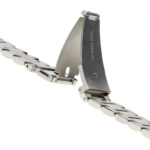 Pasek ze stali nierdzewnej Bizon Strap Watch Aura do Samsung Galaxy Fit 3 srebrny