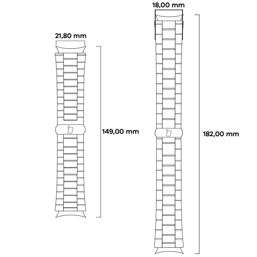 Pasek ze stali nierdzewnej Bizon Strap Watch Aura do Samsung Galaxy Fit 3 złoty