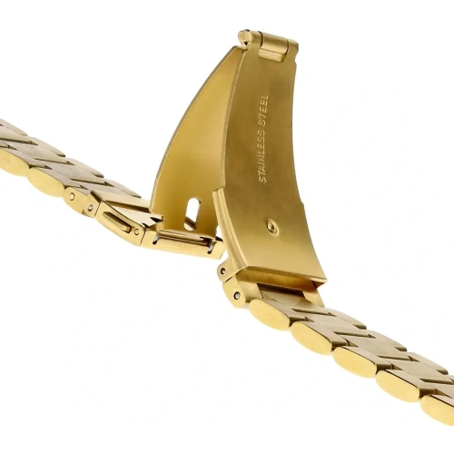 Pasek ze stali nierdzewnej Bizon Strap Watch Aura do Samsung Galaxy Fit 3 złoty