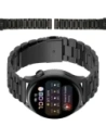 Pás z nerezové oceli Bizon Strap Watch Aura pro Smartwatch 18 mm černý