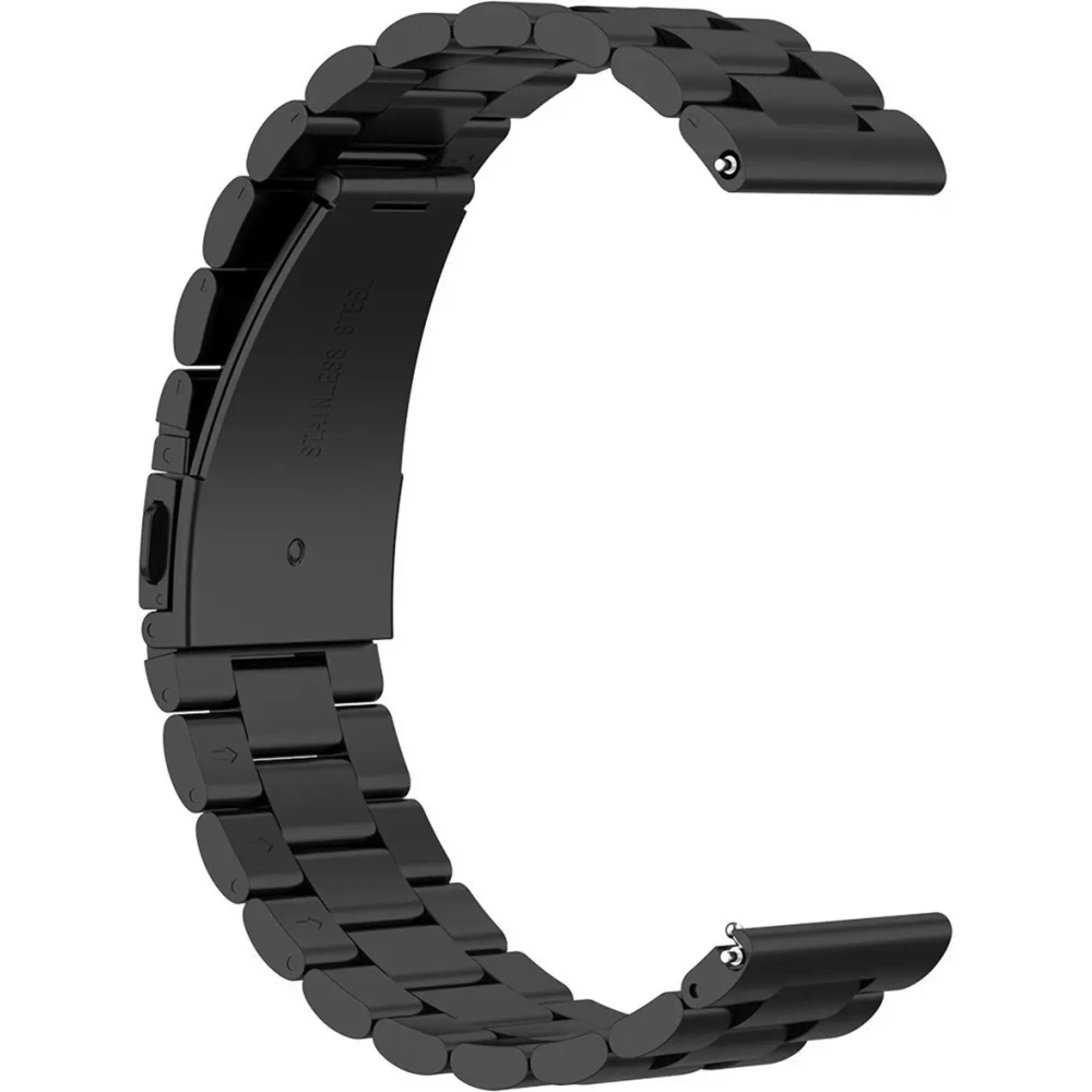Hurtownia GSM - Pasek ze stali nierdzewnej Bizon Strap Watch Aura do Smartwatcha 18 mm czarny - BIZ8129 - {ean13} - Hurt