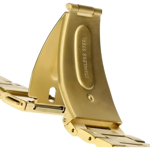 Pasek ze stali nierdzewnej Bizon Strap Watch Aura do Xiaomi Redmi Watch 4 / Smart Band 8 Pro / 9 Pro złoty