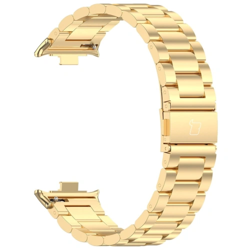 Pasek ze stali nierdzewnej Bizon Strap Watch Aura do Xiaomi Redmi Watch 4 / Smart Band 8 Pro / 9 Pro złoty