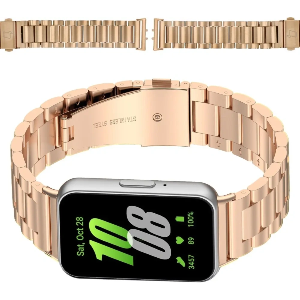 Wholesale Bizon Strap Watch Aura Samsung Galaxy Fit 3 rose gold - BIZ8132 - {ean13} - Hurt
