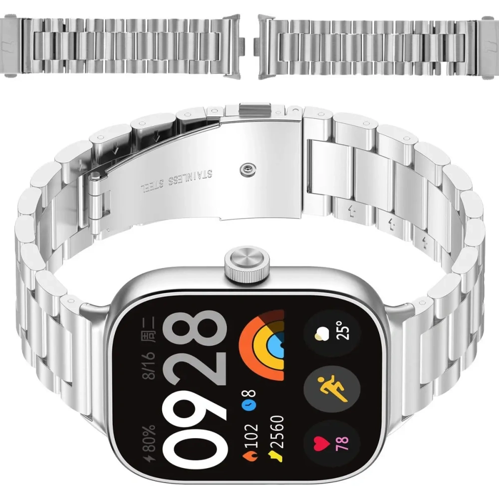 Hurtownia GSM - Bizon Strap Uhr Aura Xiaomi Redmi Uhr 4 / Smart Band 8 Pro / 9 Pro silber - BIZ8135 - {ean13} - Hurt