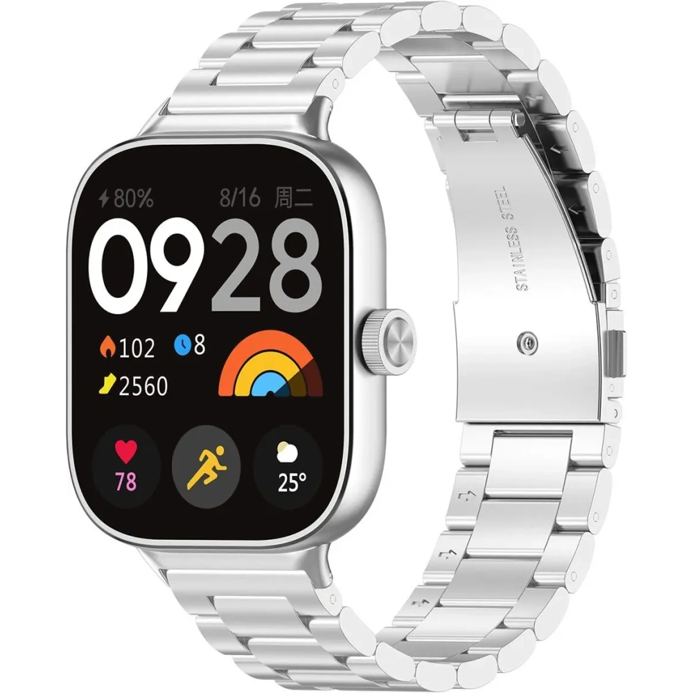 Hurtownia GSM - Bizon Strap Óra Aura Xiaomi Redmi Óra 4 / Okos Karkötő 8 Pro / 9 Pro ezüst - BIZ8135 - {ean13} - Hurt