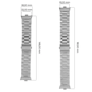 Hurtownia GSM - Bizon Strap Óra Aura Xiaomi Redmi Óra 4 / Okos Karkötő 8 Pro / 9 Pro ezüst - BIZ8135 - {ean13} - Hurt