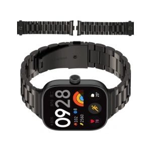 Hurtownia GSM - Pásek z nerezové oceli Bizon Strap Watch Aura do Xiaomi Redmi Watch 4 / Smart Band 8 Pro / 9 Pro černý - BIZ8137 - {ean13} - Hurt
