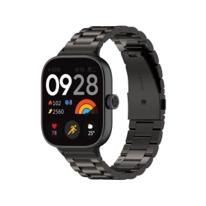 Hurtownia GSM - Pásek z nerezové oceli Bizon Strap Watch Aura do Xiaomi Redmi Watch 4 / Smart Band 8 Pro / 9 Pro černý - BIZ8137 - {ean13} - Hurt