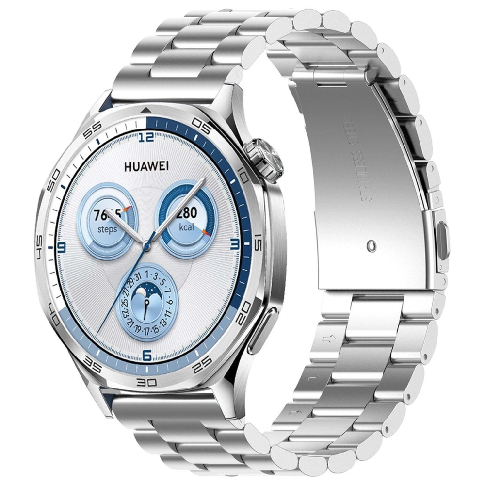 Hurtownia GSM - Pasek ze stali nierdzewnej Bizon Strap Watch Aura do Smartwatcha 22mm srebrny - BIZ8139 - {ean13} - Hurt