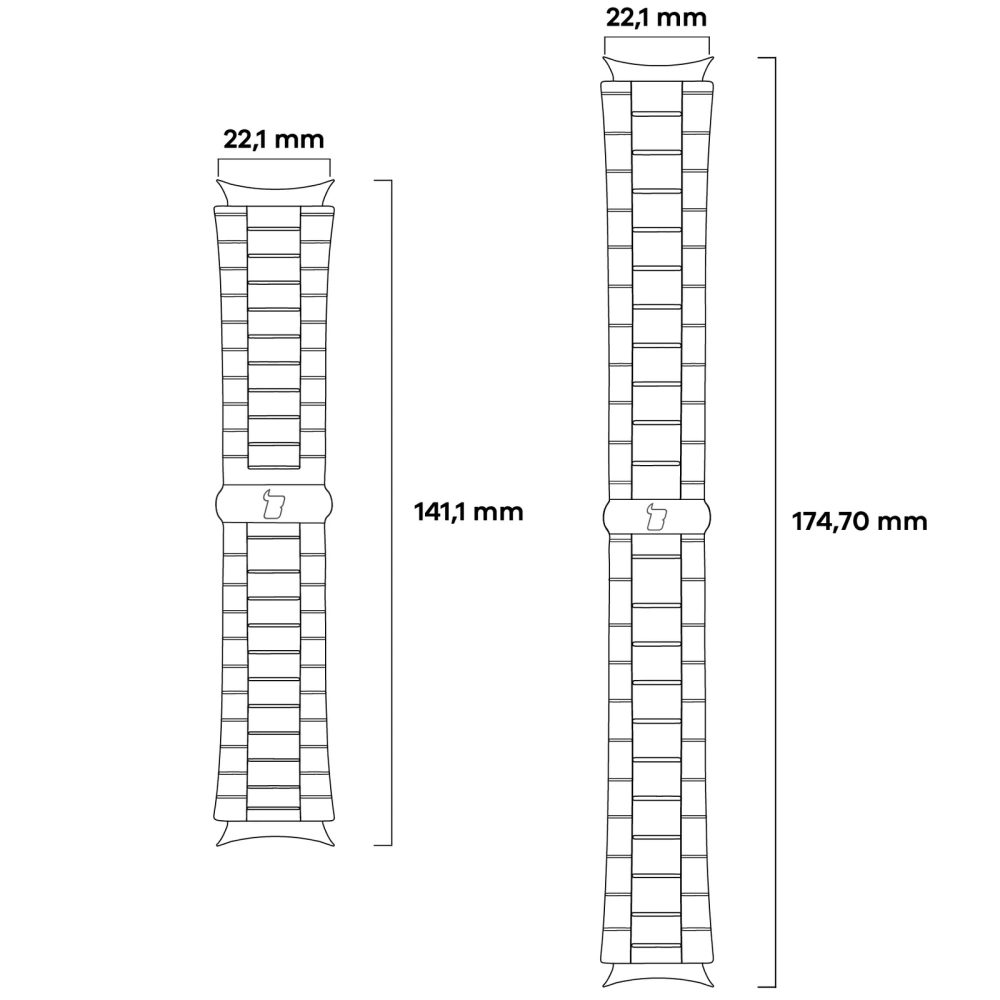 Wholesale Bizon Strap Watch Aura Smartwatch 22mm silver - BIZ8139 - {ean13} - Hurt