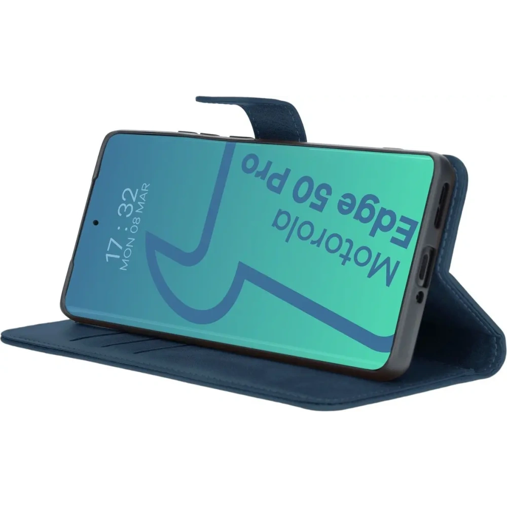 Hurtownia GSM - Etui z klapką Bizon Case Pocket do Motorola Edge 50 Pro granatowe - BIZ8141 - {ean13} - Hurt