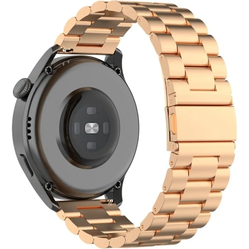 Pasek ze stali nierdzewnej Bizon Strap Watch Aura do Smartwatcha 18 mm różowozłoty