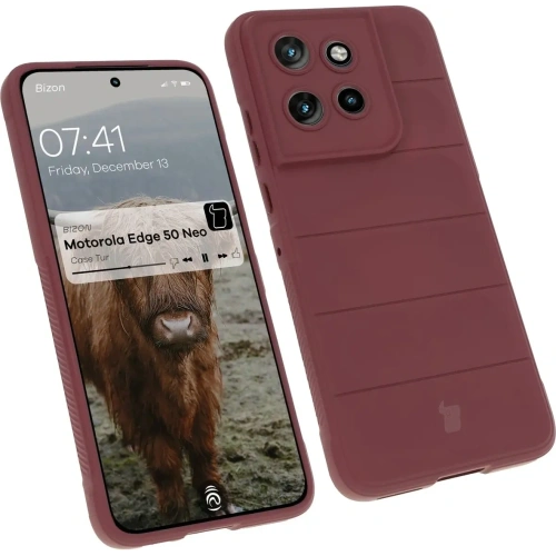 Pancerne etui Bizon Case Tur do Motorola Edge 50 Neo ciemnofioletowe