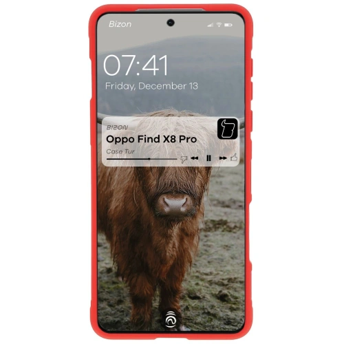 Pancerne etui Bizon Case Tur do Oppo Find X8 Pro czerwone