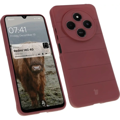 Pancerne etui Bizon Case Tur do Xiaomi Redmi 14C 4G / POCO C75 ciemnofioletowe