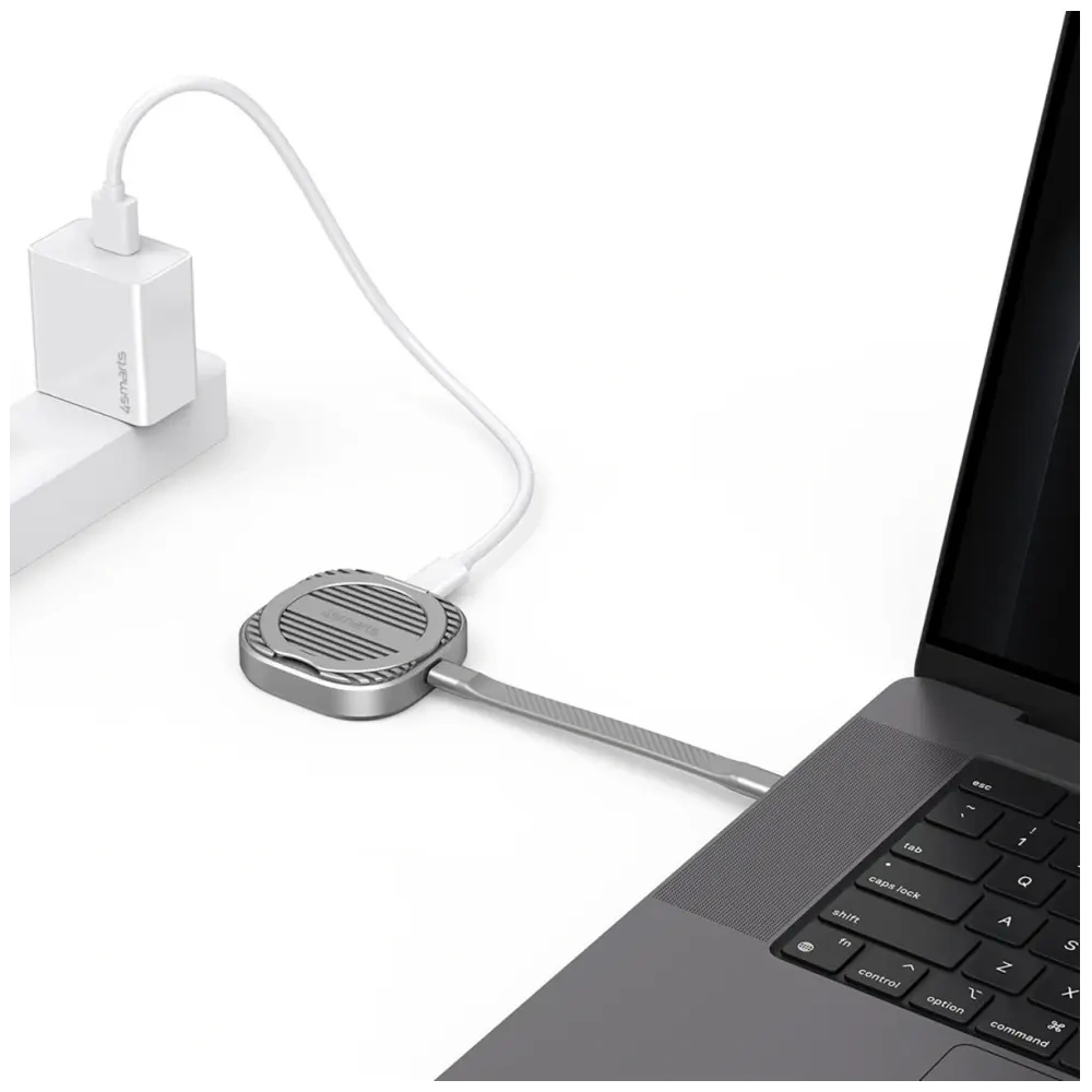 Hurtownia GSM - Carcasă magnetică 4smarts pentru SSD NVMe M.2 2230 de până la 4TB cu suport 3xUSB-C MagSafe, gri - 4SMR65 - {ean13} - Hurt