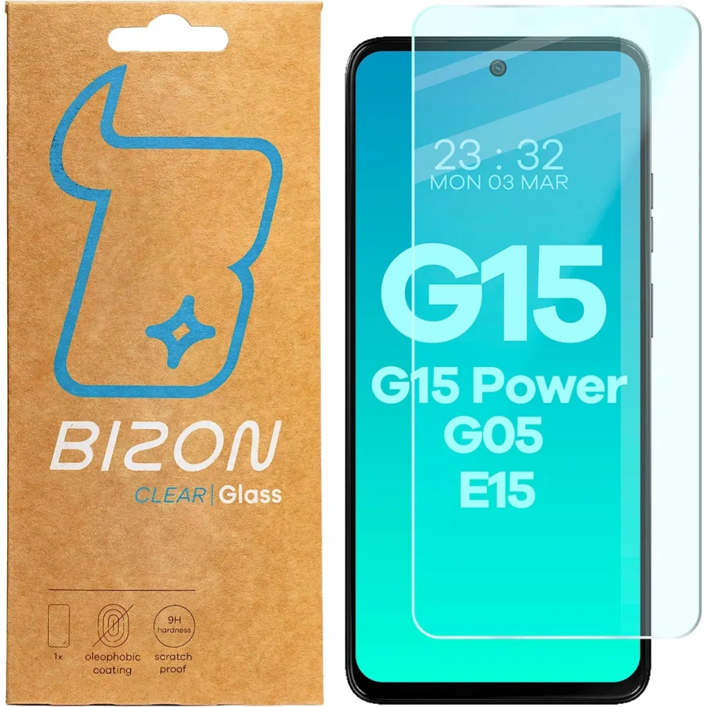 Wholesale Bizon Glass Clear 2 Motorola Moto G15 / G15 Power / G05 / E15 - BIZ8147 - {ean13} - Hurt