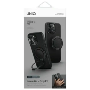 Hurtownia GSM - Etui UNIQ Keva Air Apple iPhone 16 Pro Magclick Charging černý/karbon černý - UNIQ1428 - {ean13} - Hurt