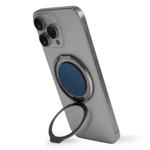 Magnetyczny uchwyt na palec z funkcją podstawki UNIQ Gripfit 360 Magnetic Mount&Kickstand niebieski/sapphire blue