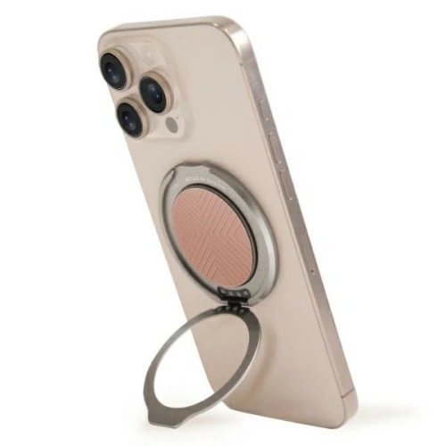 Magnetyczny uchwyt na palec z funkcją podstawki UNIQ Gripfit 360 Magnetic Mount&Kickstand różowy/blush pink