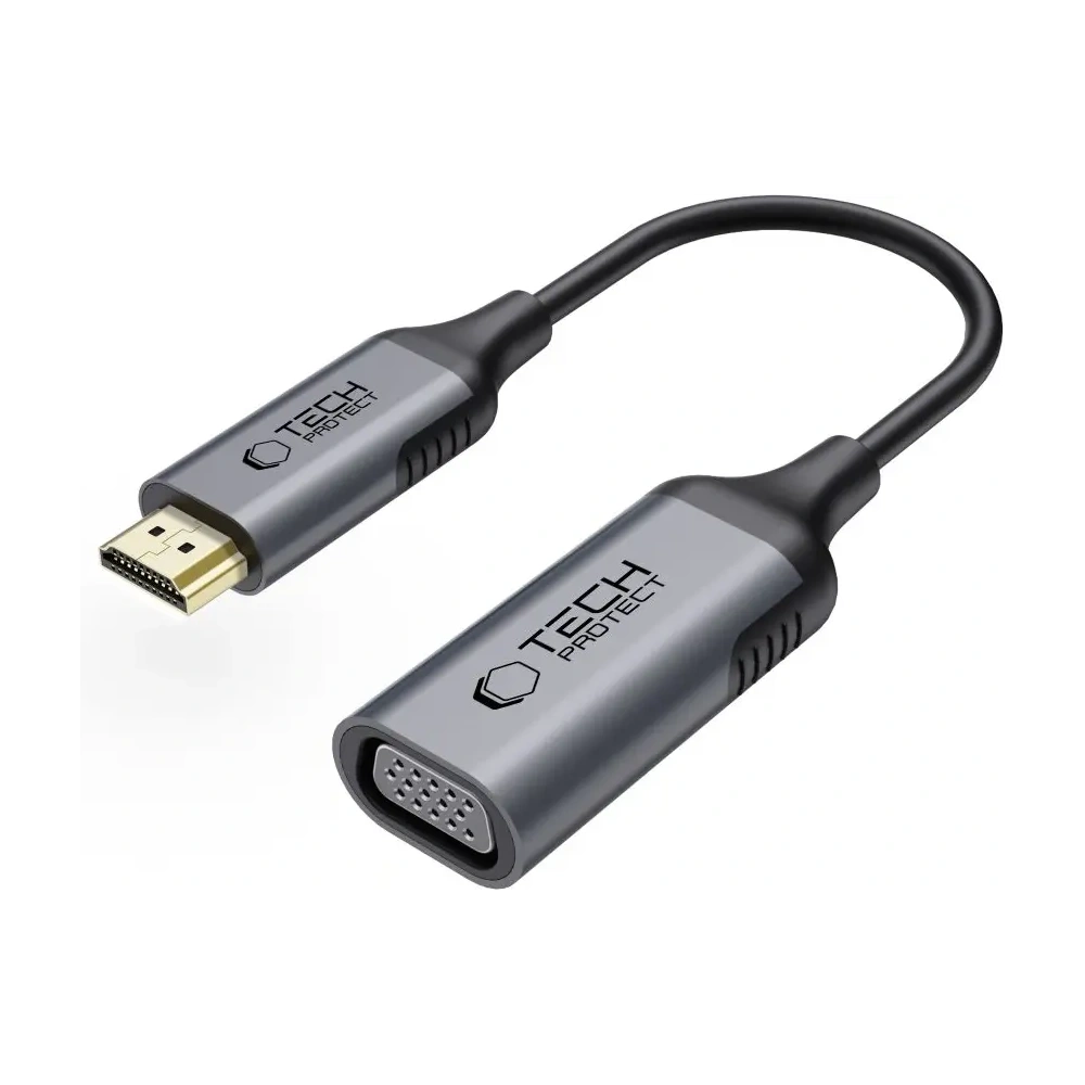 Hurtownia GSM - Adaptér Tech-Protect Ultraboost HDMI / VGA FHD 60Hz černý - THP3804 - {ean13} - Hurt