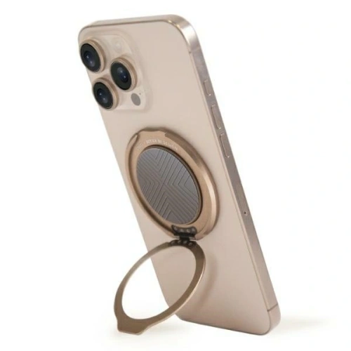 Magnetyczny uchwyt na palec z funkcją podstawki UNIQ Gripfit 360 Magnetic Mount&Kickstand szary/flint grey