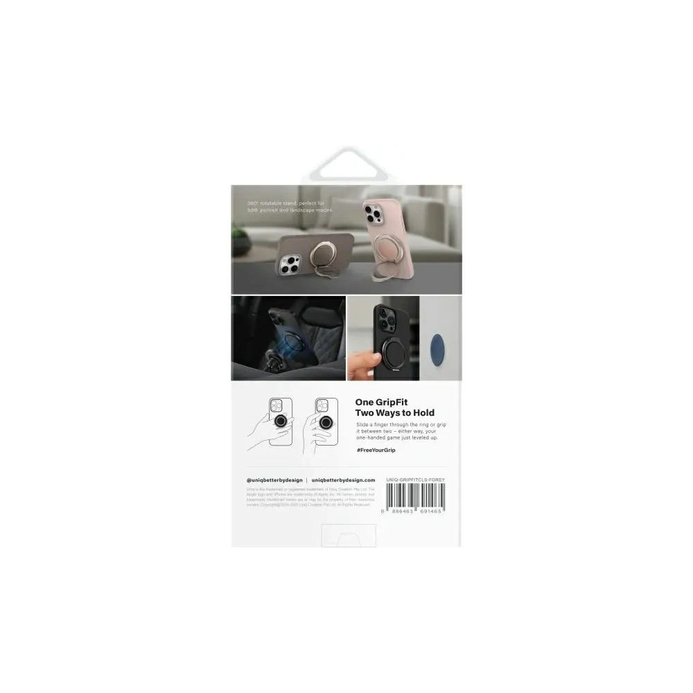 Wholesale UNIQ Gripfit 360 Magnetic Mount&Kickstand flint grey - UNIQ1433 - {ean13} - Hurt