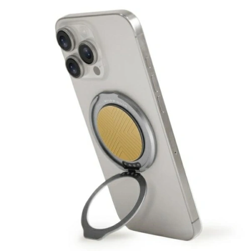 Magnetyczny uchwyt na palec z funkcją podstawki UNIQ Gripfit 360 Magnetic Mount&Kickstand żółty/canary yellow