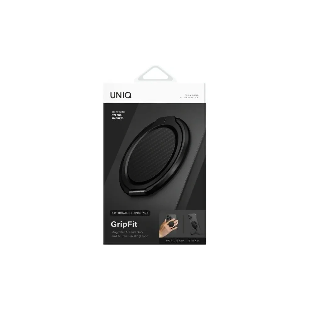 Hurtownia GSM - UNIQ Gripfit Premium 360 Magnetic Halterung & Kickstand in karbon schwarz - UNIQ1435 - {ean13} - Hurt