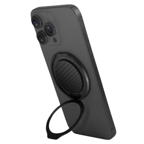 Magnetyczny uchwyt na palec z funkcją podstawki UNIQ Gripfit Premium 360 Magnetic Mount&Kickstand Uchwyt Magnetyczny czarny/carbon black
