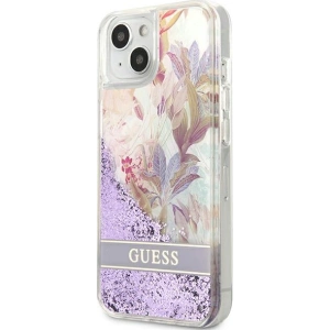 Hurtownia GSM - [OUTLET] Tok Guess GUHCP13SLFLSU Apple iPhone 13 mini lila/purple keménytok Flower Liquid Glitter - OT-841 - {ean13} - Hurt
