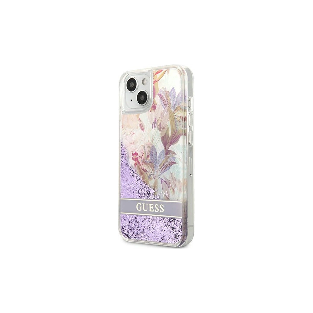 Hurtownia GSM - [OUTLET] Etui Guess GUHCP13SLFLSU Apple iPhone 13 mini fialové/purple hardcase Flower Liquid Glitter - OT-841 - {ean13} - Hurt