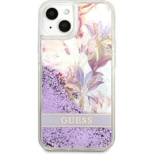 Hurtownia GSM - [OUTLET] Tok Guess GUHCP13SLFLSU Apple iPhone 13 mini lila/purple keménytok Flower Liquid Glitter - OT-841 - {ean13} - Hurt