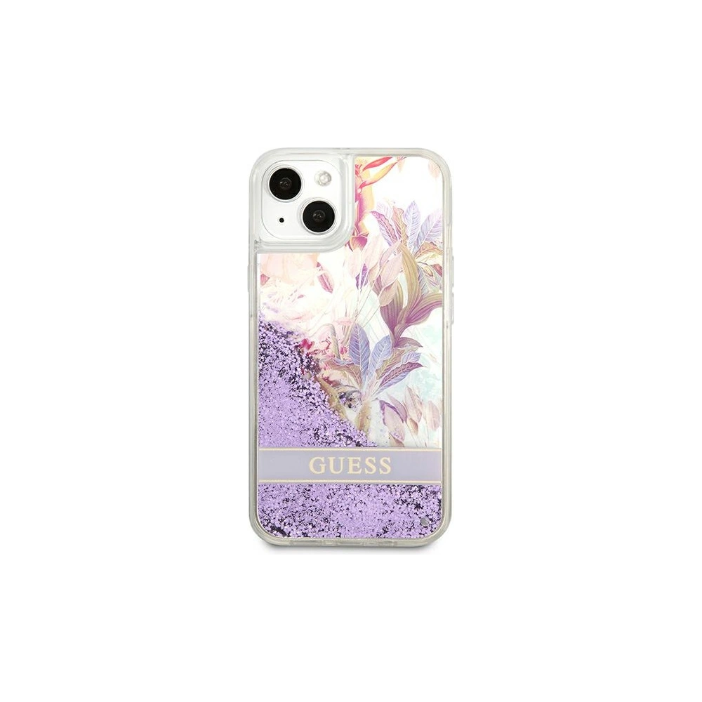 Hurtownia GSM - [OUTLET] Etui Guess GUHCP13SLFLSU Apple iPhone 13 mini fialové/purple hardcase Flower Liquid Glitter - OT-841 - {ean13} - Hurt
