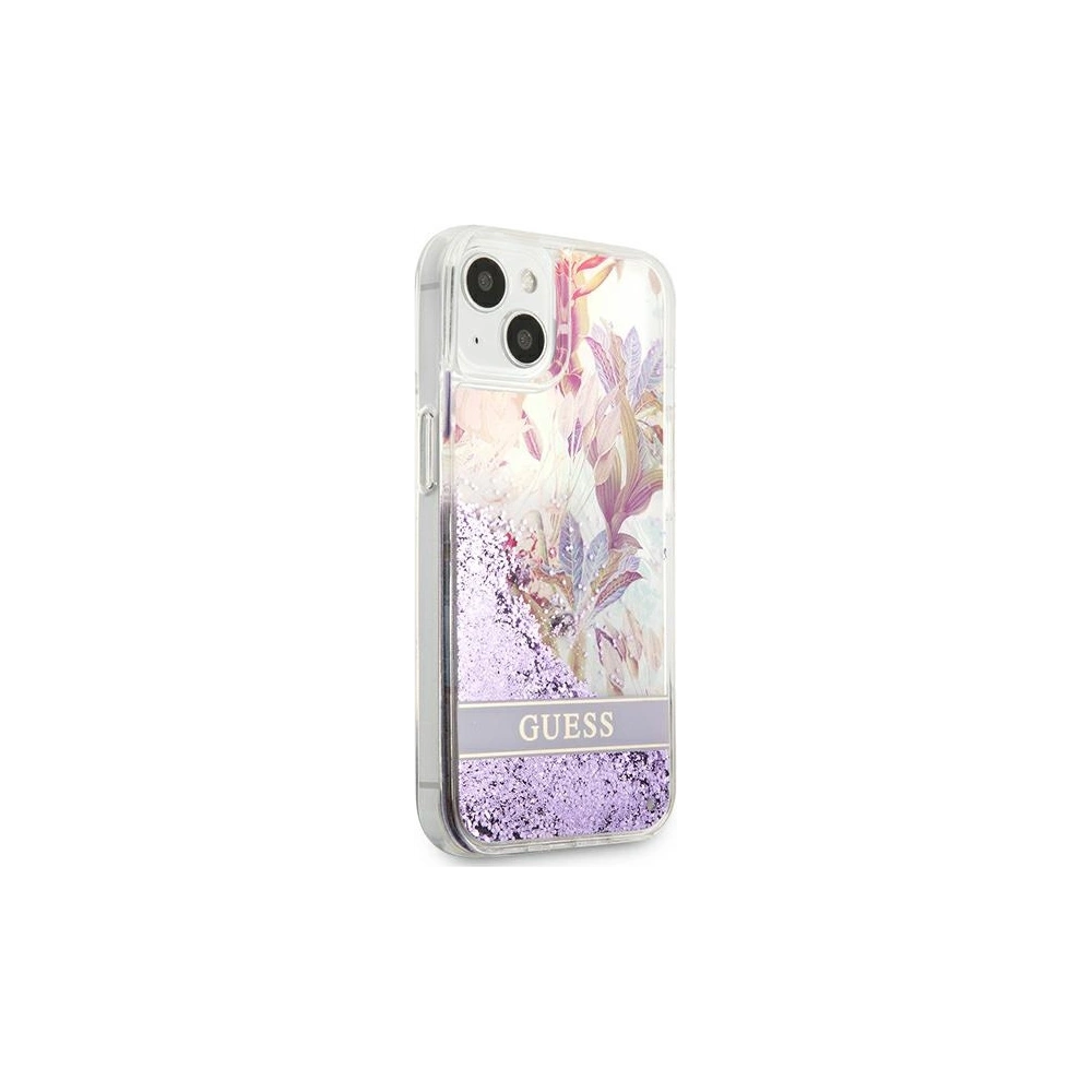 Hurtownia GSM - [OUTLET] Etui Guess GUHCP13SLFLSU Apple iPhone 13 mini fialové/purple hardcase Flower Liquid Glitter - OT-841 - {ean13} - Hurt