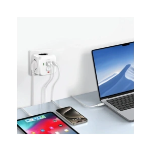 Hurtownia GSM - Tech-Protect PCL3X4 Power Socket 2xUSB-A, 2xUSB-C, 3xAC Fehér - THP3819 - {ean13} - Hurt